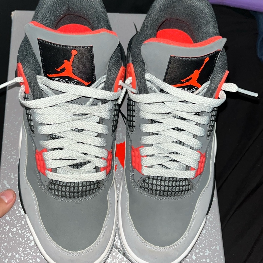 Jordan Gray and Black Sneakers with Suede and Mesh